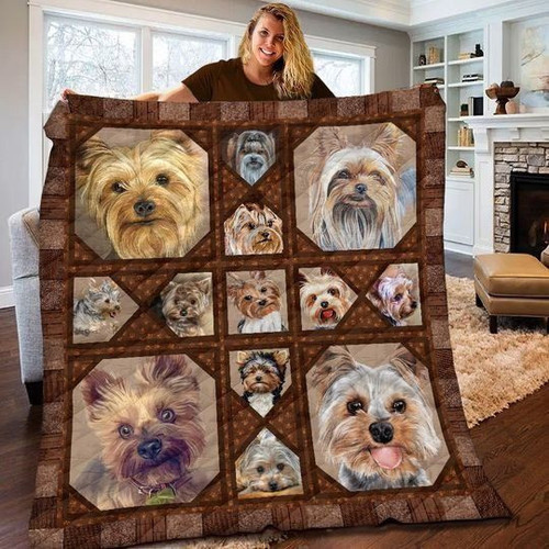 Yorkshire Terrier Quilt Blanket