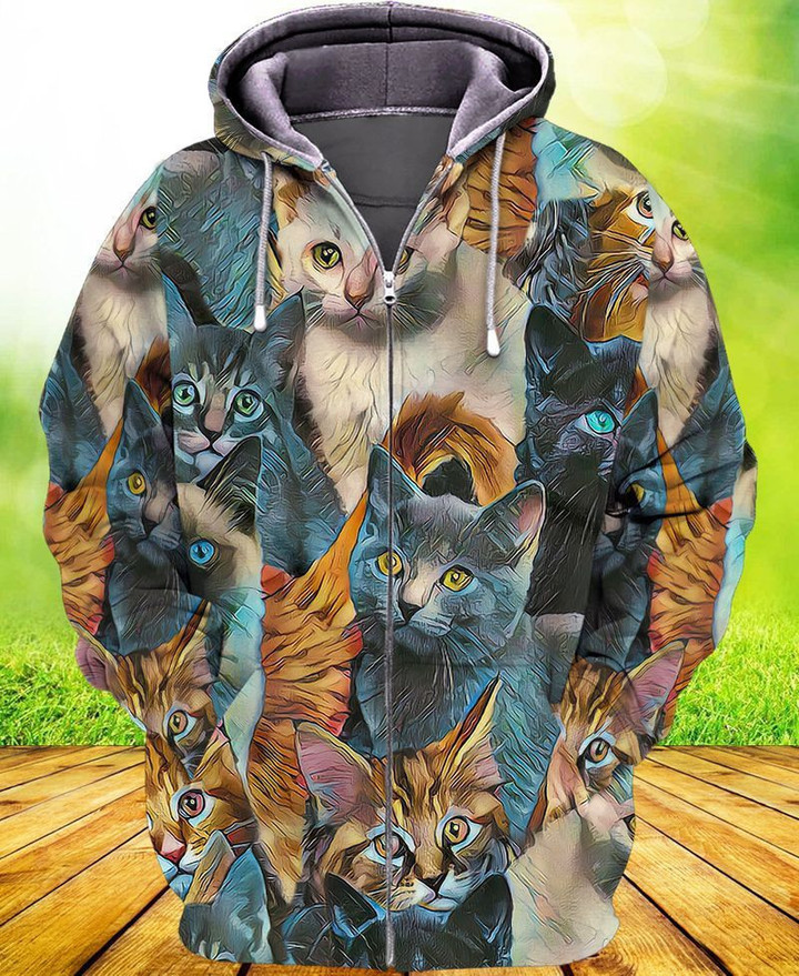Cat Art  All Over Printed Shirt