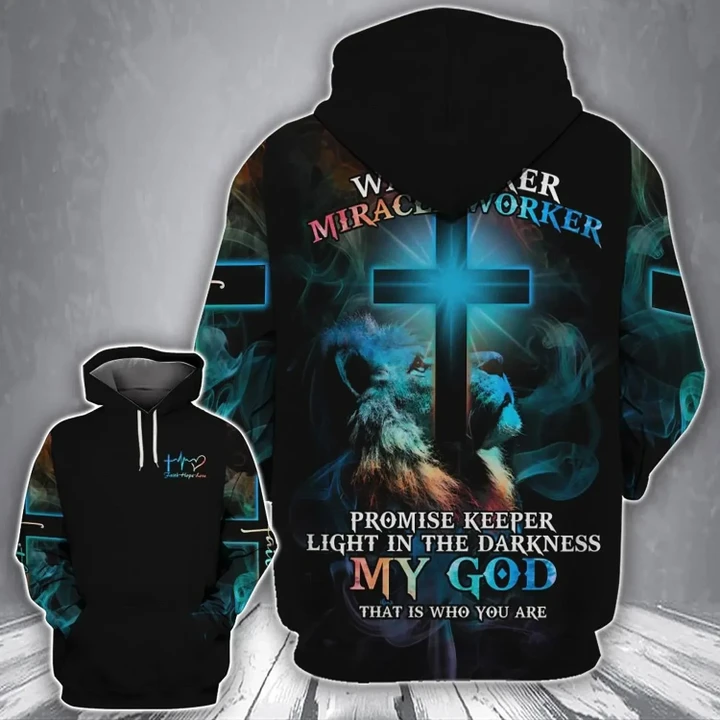Lion Cross Light Way Maker 3D All Over Printed Unisex Shirt