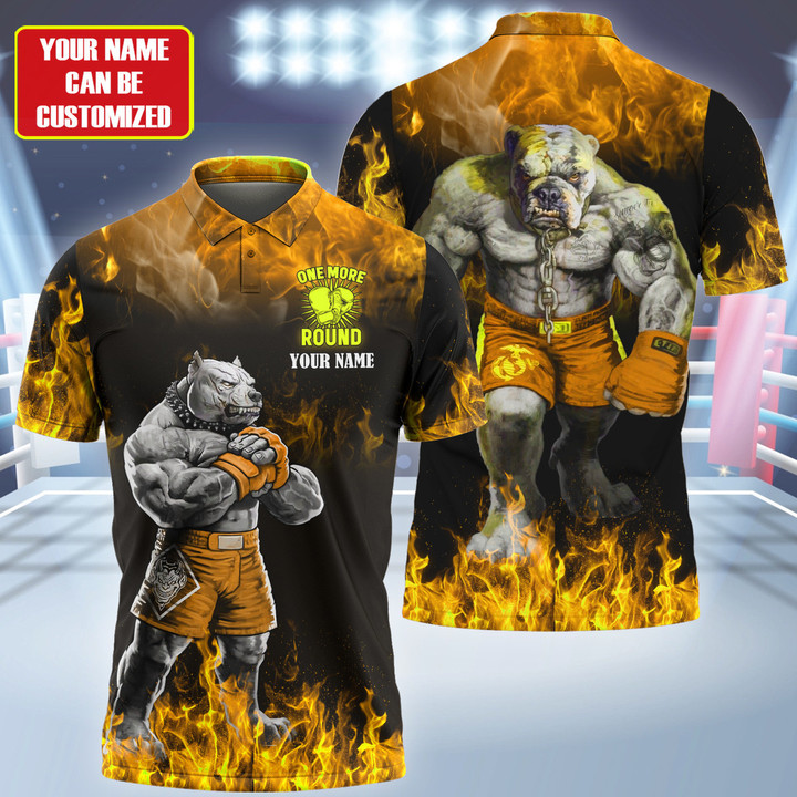 Personalized Name Yellow Pitbull Boxing All Over Printed Unisex Shirt Q060907