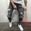 Best Men Jeans Fashion Skinny Stretch Distressed Ripped Freyed Slim Fit Jeans