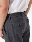 Men Plicated Detail Roll Hem Tailored Pants