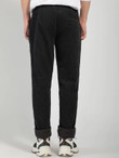 Men Patched Detail Thermal Corduroy Pants