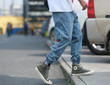 Men Fashion Streetwear Hip Hop Ribbon Pockets Joggers Pants