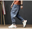 New Fashion Men Loose Fit Distressed Jeans