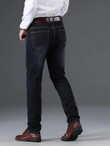 Men Solid Straight Leg Jeans Without Belt