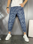 Men Space Dye Cropped Tapered Jeans