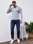 Men Cat Whiskers Washed Skinny Jeans