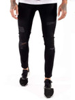 Men Solid Ripped Skinny Jeans