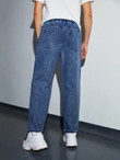 Men Letter And Gesture Print Jeans