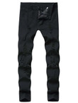 Men Solid Ripped Frayed Skinny Jeans