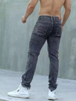 Men Snow Washed Zipper Fly Jeans