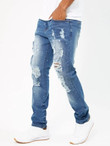 Men Ripped Splatter Print Jeans