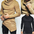 Men's High-necked Sweaters Unique Design Solid Color