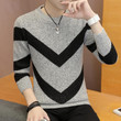Men Sweater Knitted Cashmere Wool Casual O-Neck Pullover