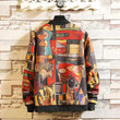 Men Bomber Jacket Two Sides Print Hip Hop Streetwear Top Brand Designer
