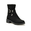 Suede Leather Women High Top Buckle Straps Boots