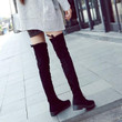 Women Thigh High Boots Over The Knee Flat Stretch Sexy Fashion