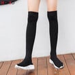 Women Knee Boots Elastic Fashion Style Thigh High Slim Knitting Sock Boots