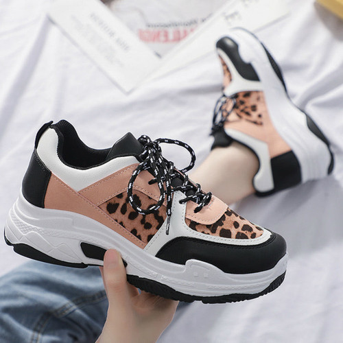 Hot Selling Women Leopard Sneakers Fashion Design Casual Shoes