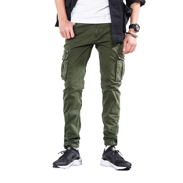 Men Cargo Pants Cool Style Zipper Fly High Quality Military Cotton Joggers