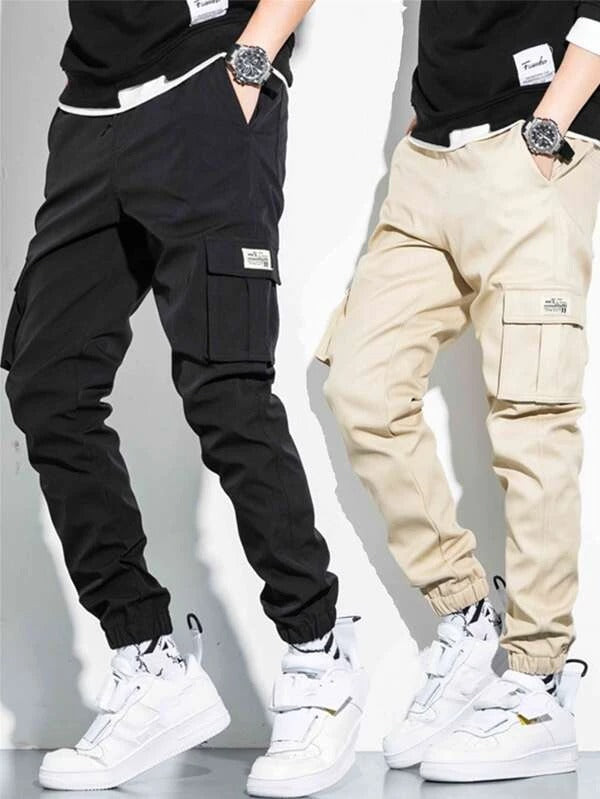 Men 2 Pack Patched Cargo Pants