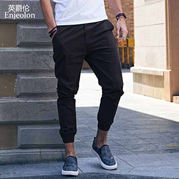 Top Brand Men Fashion Design Solid Casual Pants