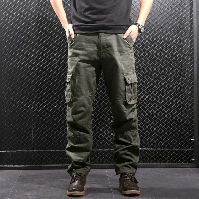 Men Cargo Pants Multi Pockets Military Style