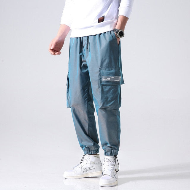 Reflective Hip Hop Pants Streetwear Casual Style