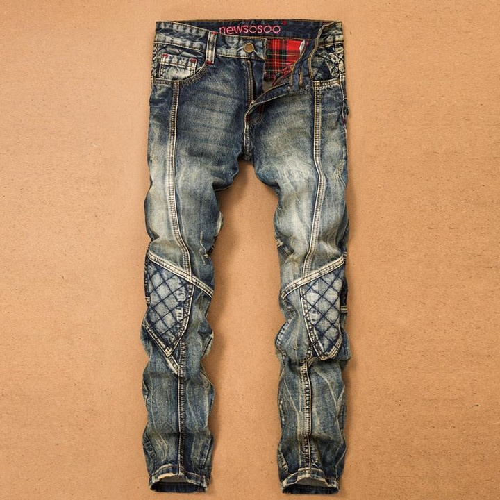 Cool Style Men Casual Ripped Jeans With Holes Super Skinny Scratched Hip Hop Jeans