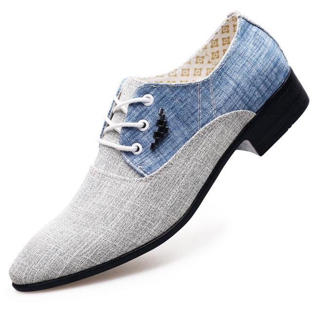 Men's Dress Shoes Fashion Design Lace-up Pointed Trendy Leather Formal Shoes