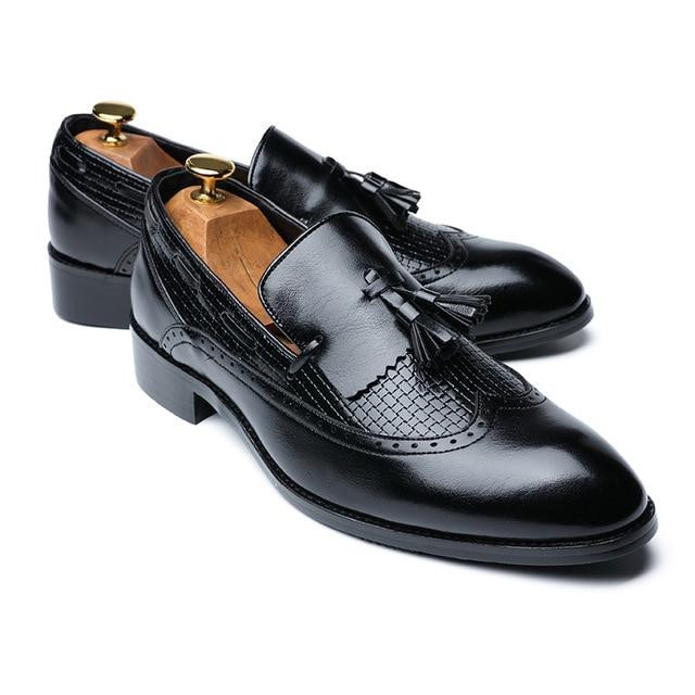 Men Tassel Italian Design Premium Quality Loafers Dress Shoes