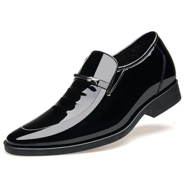 Men Dress Shoes Vintage Design Patent Leather Oxford Shoes
