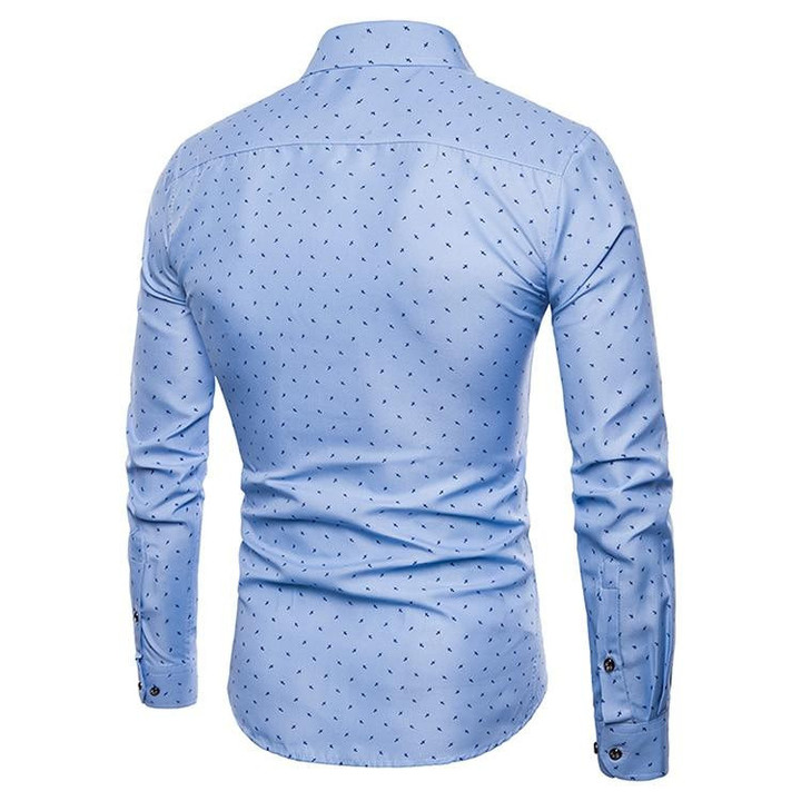 Men's New Arrival British Style Casual Long Sleeve Dress Shirt