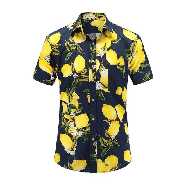 Hot Selling Men Short Sleeve Hawaiian Casual Shirt