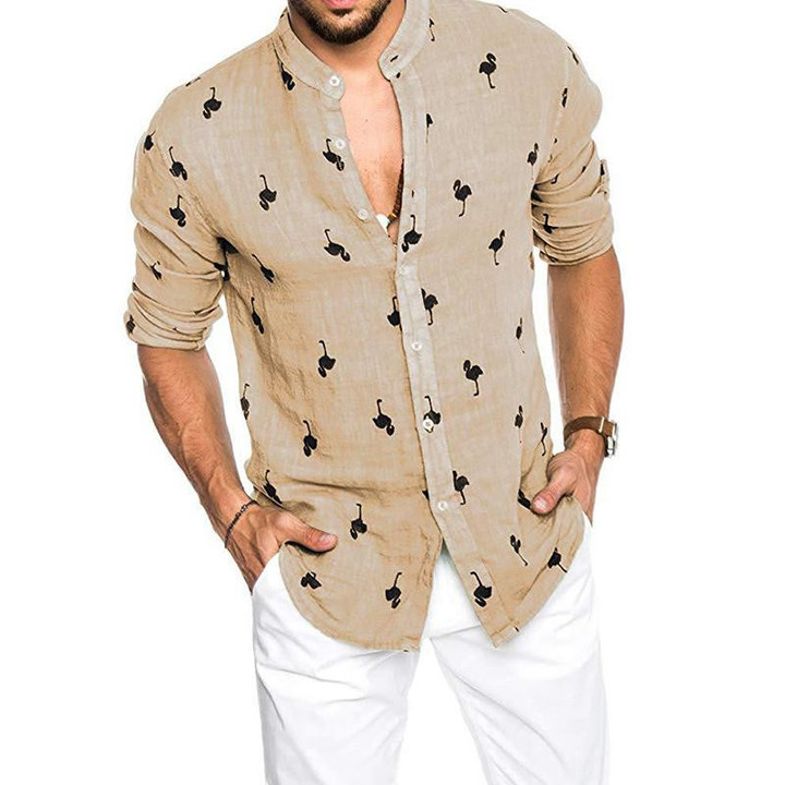 Trending Fashion Men Fashion Printed Casual Cotton Shirt