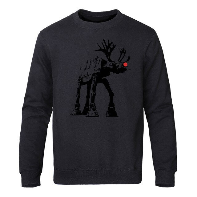 Fashion Star Wars Funny Reindeer Print Men Raglan Sweatshirt