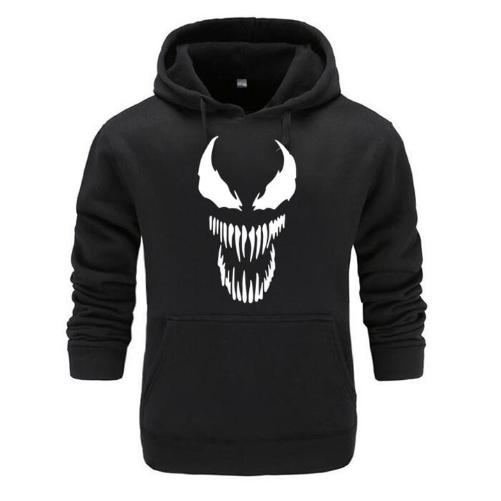 Men Hoodies Venom Anime Printed Cool Fashion Velvet Hoodies