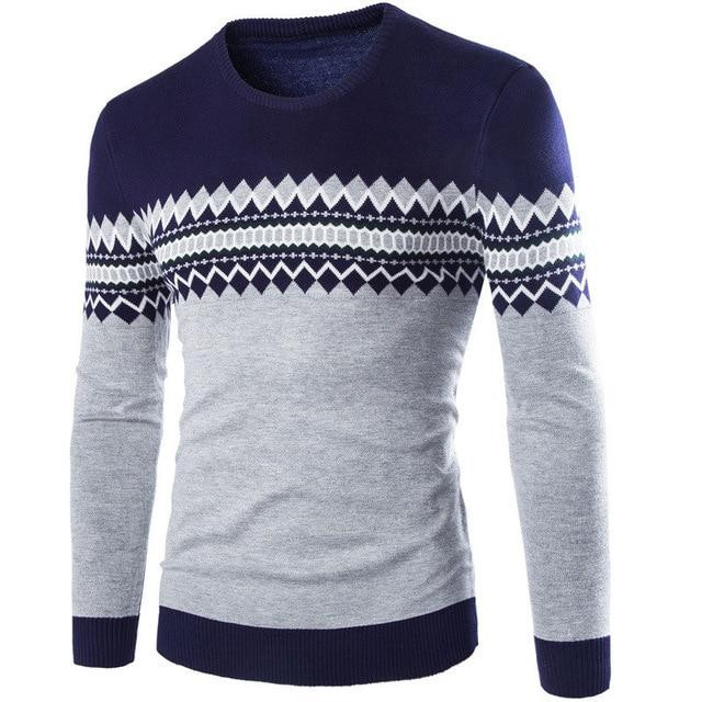 Men Pullover Slim Fit Knitted Jersey Hombre  Knitwear