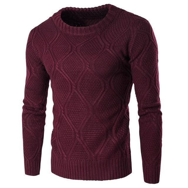 New Fashion Men Sweaters O-Neck Slim Fit Thick Autumn Winter Casual Pullover