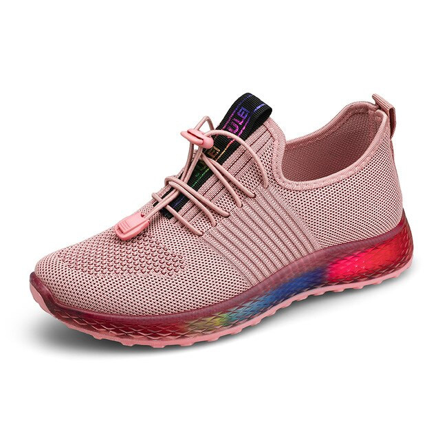 Women Mesh Light Sport Shoes Breathable Colorful Chunky Sneakers