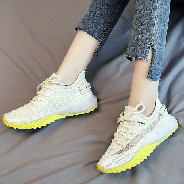 New Arrival Women Outdoors Breathable Mesh Flats Sneakers