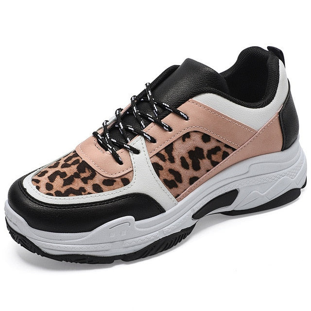 Hot Selling Women Leopard Sneakers Fashion Design Casual Shoes