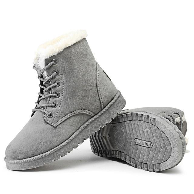 Women Winter Boots Warm Fur Plush Fashion Platform Snow Boots Top Brand Designer