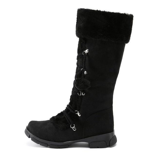 New Fashion Women Winter Boots High To Thigh Warm With Zipper