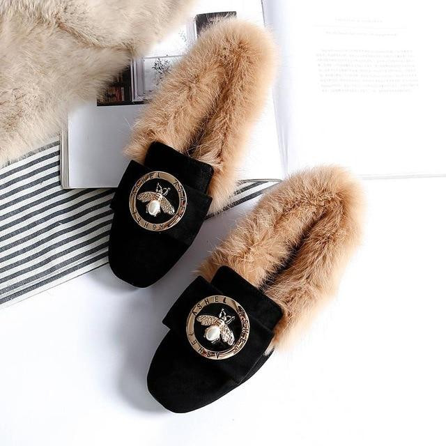 Women Winter Boots Genuine Leather With Warm Fur Fashion Design Snow Boots