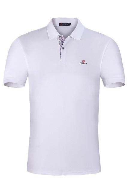 Men Fashion Slim Fit Casual Solid Short Sleeve Polo Shirt