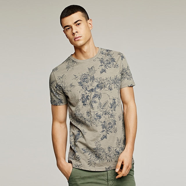 Men Fashion Streetwear Cotton Short Sleeve T-Shirt