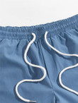 Men Contrast Letter Graphic Side Seam Pants