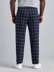 Men Plaid Print Tailored Pants